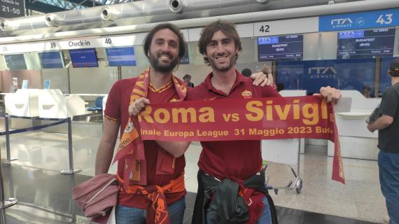 Finale Europa League, è iniziato alle 8 il "ponte aereo" da Fiumicino per i tifosi della Roma