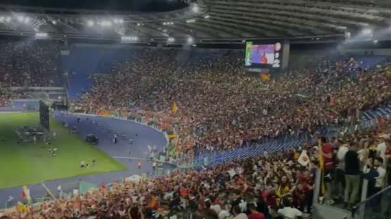 VIDEO - Roma-Feyenoord, l'esultanza dell'Olimpico dopo il gol di Zaniolo