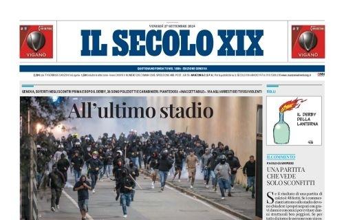 L'apertura de Il Secolo XIX: "Genoa-Juve a porte chiuse, doppio stop ai blucerchiati"