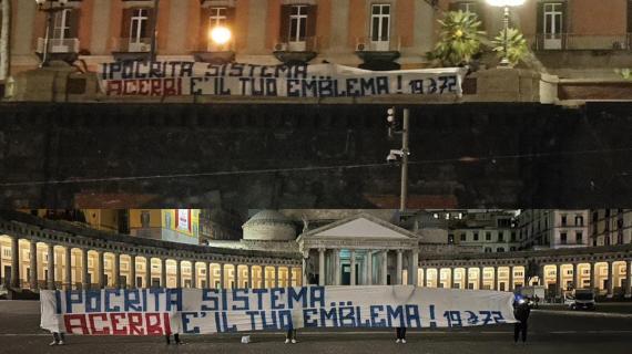 Napoli, striscioni in città contro la sentenza: "Ipocrita sistema, Acerbi il tuo emblema"