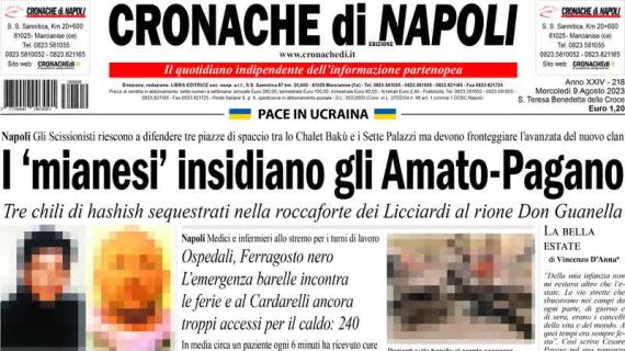 Cronache di Napoli in apertura: "Osimhen in dubbio per Frosinone". E il rinnovo è lontano