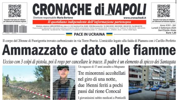 L'apertura di Cronache di Napoli: "Lukaku fa felice Conte, che ora può cambiare modulo"