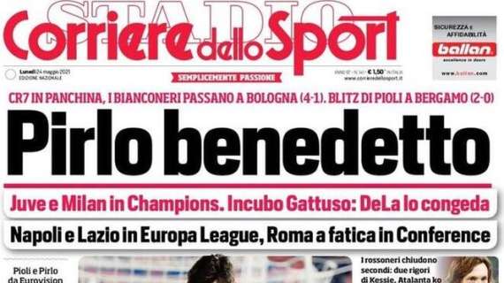 L'apertura del Corriere dello Sport: "Pirlo benedetto"