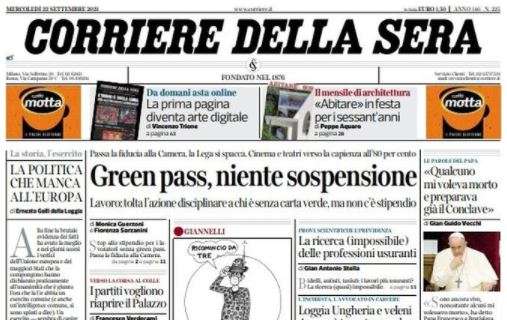 Il Corriere della Sera sui nerazzurri: "Inter, che ripresa"