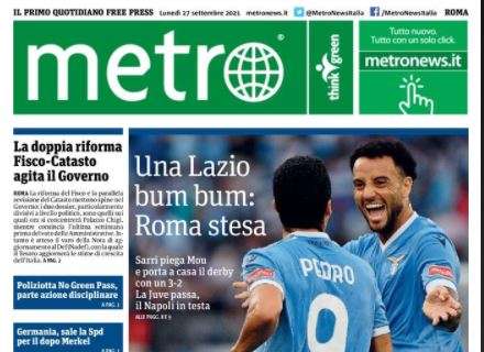 Metro: "Una Lazio bum bum, Roma stesa"