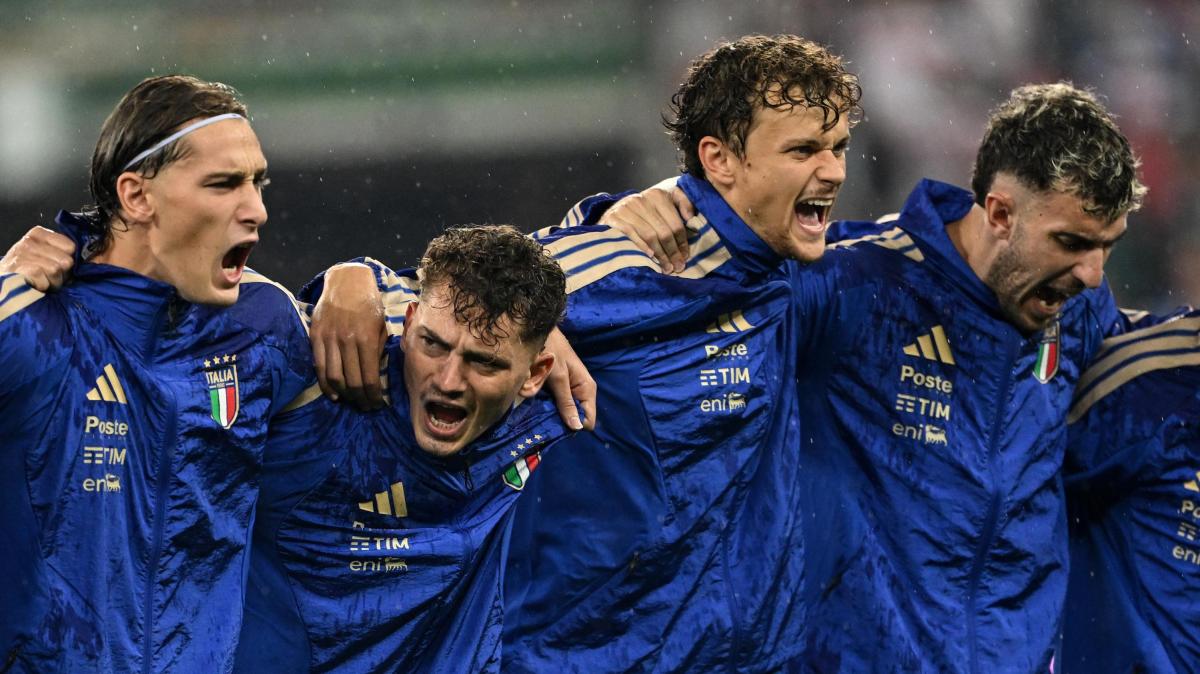 L'Italia si rimette in marcia: palo di Tonali, Pio Esposito di testa segna il 4-1