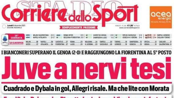 L'apertura del Corriere dello Sport: "Juve a nervi tesi"