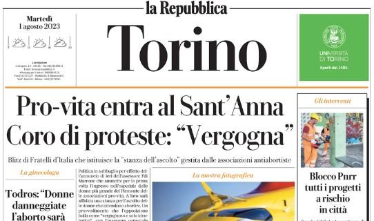 la Repubblica (Torino) in prima pagina: "Weah convince Allegri, che però cerca Lukaku"