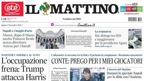 Il Mattino in prima: "Conte, prego per i miei giocatori"