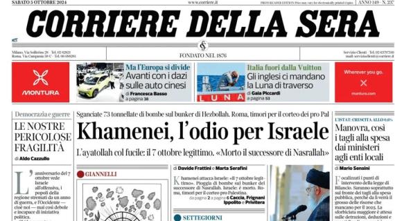 Corriere della Sera: "Un altro Maldini si veste d'azzurro. Dopo Cesare e Paolo tocca a Daniel"