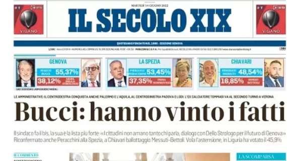 Il Secolo XIX: "Italia, ultimo giro: si chiude la prima fase del torneo della ricostruzione "