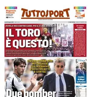 La prima pagina di Tuttosport: "Due bomber per Thiago. Milan, l'ombra di Allegri su Fonseca"