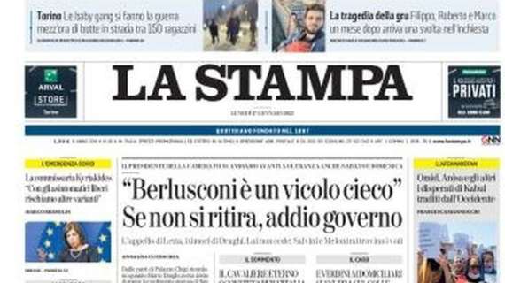 L’apertura odierna de La Stampa dopo il pareggio tra Atalanta ed Inter: “Strano ma vero”