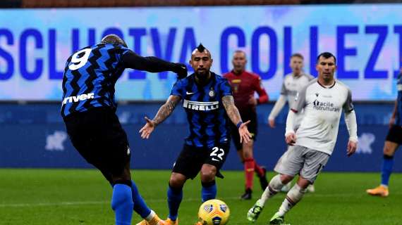 Lukaku prima, Hakimi poi: 2-0 dell'Inter al Bologna a fine primo tempo