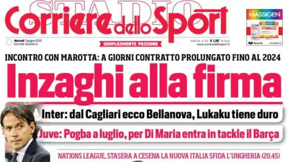 L'apertura del Corriere dello Sport: "Inzaghi alla firma". Il tecnico pronto a rinnovare
