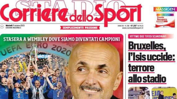 L'Italia fa visita all'Inghilterra, il Corriere dello Sport in prima pagina: "A casa nostra"