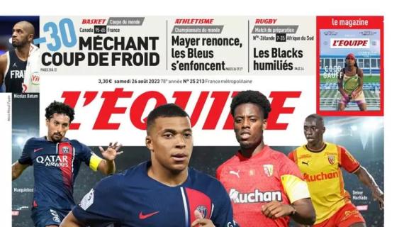 L'Equipe in prima pagina sul big match di Ligue 1 tra PSG e Lens: "Già brividi"