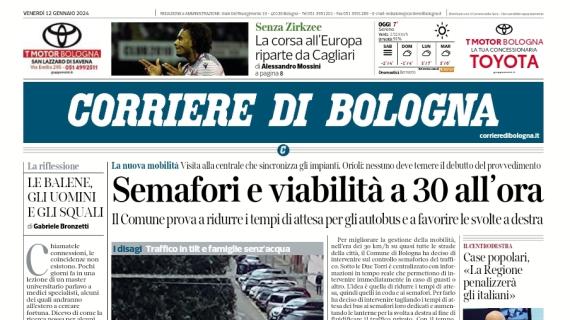 Il Corriere di Bologna apre sui rossoblù: "La corsa all'Europa riparte da Cagliari"