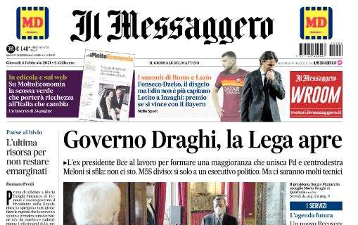 Il Messaggero, Roma: "Fonseca-Dzeko, il disgelo. Ma Edin non è più capitano"