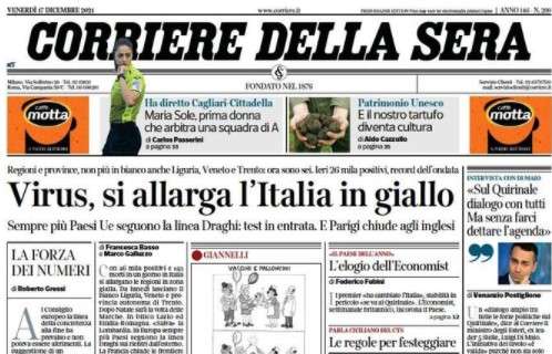 Corriere della Sera: "Maria Sole, prima donna che arbitra una squadra di A"