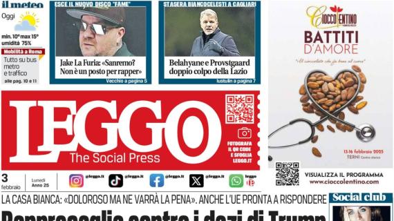 Leggo così in prima pagina su Roma-Napoli: "Ranieri frena la corsa di Conte"