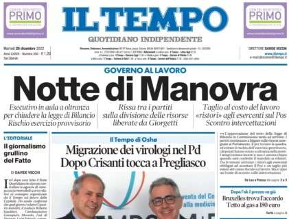 Il Tempo: "Bagno di folla per l'ultimo saluto a Mihajlovic"