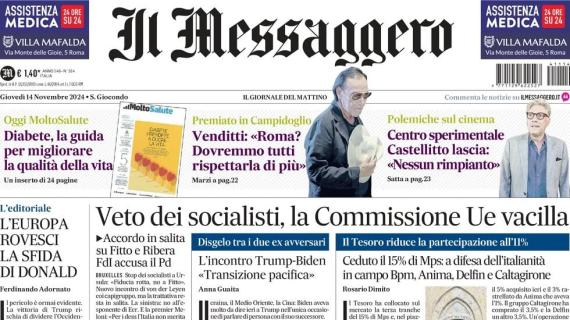 Il Messaggero apre con Ranieri: "L'eterno ritorno in giallorosso. Oggi la firma fino al 2025"