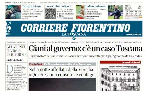 Corriere Fiorentino: "Italiano rilancia. Fase due, è il momento delle prime scelte"