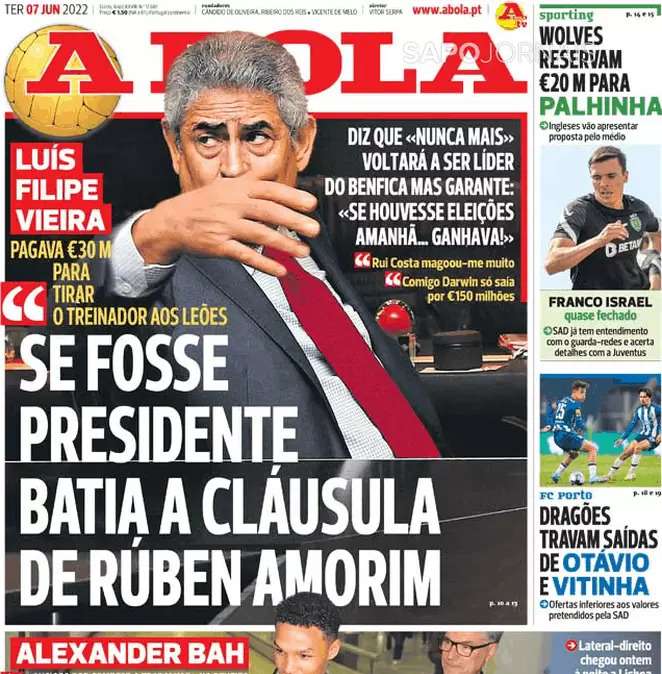 Le aperture portoghesi - Benfica, Vieira rompe il silenzio: "Non torno, ma vincerei le elezioni"