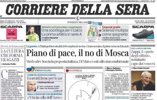 Il Corriere della Sera sulla Conference League: "Roma, voglia di festa"