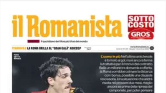 Il Romanista in prima pagina sul ritorno al gol di Zaniolo: "NicoGo"