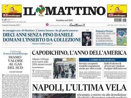 Il Mattino titola oggi: "Azzurri, giocate senza ansia per blindare il primo posto"