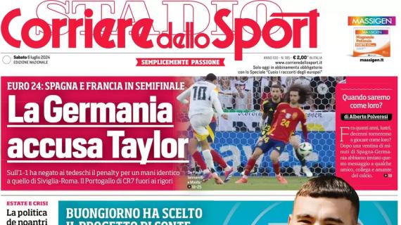 Il Corriere dello Sport in apertura sull'affare Buongiorno: "Vuole il Napoli"