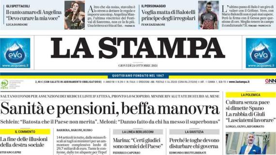 La Stampa apre sulla Juventus: "Cantiere aperto: la crescita bianconera è lenta"