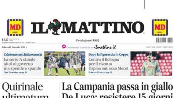 Il Mattino: "La Serie A chiede aiuti al governo ma spende e spande"