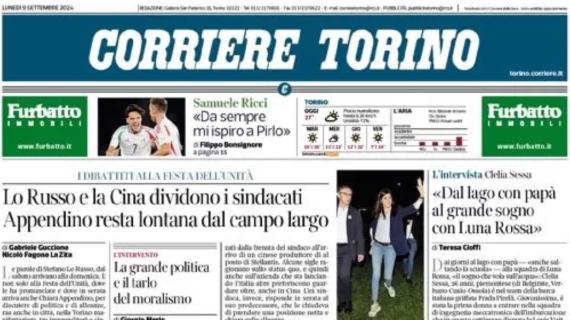 Il Corriere di Torino riprendere le parole in conferenza di Ricci: "Mi ispiro a Pirlo"