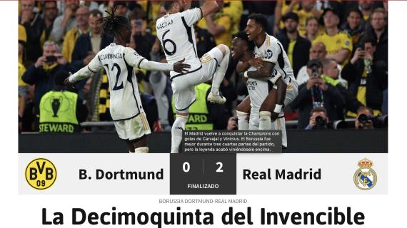 Real Madrid ancora campione d'Europa. Le aperture in Spagna: "La decimoquinta degli invincibili"