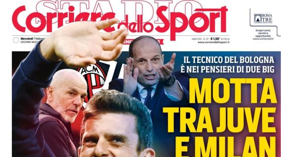 L'apertura del Corriere dello Sport: "Thiago Motta tra Juve e Milan. Napoli? Escluso"