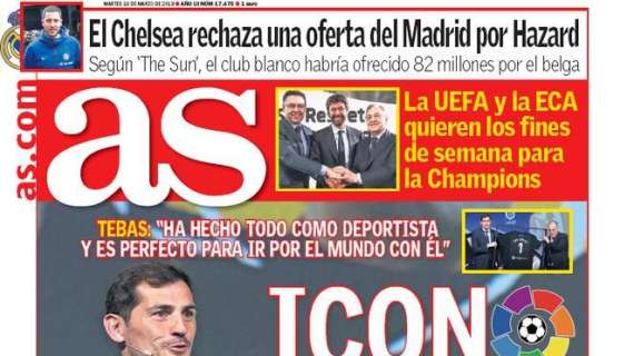 AS: "Icona Casillas". "MI piacerebbe tornare nella Liga"