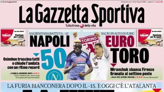 L'apertura de La Gazzetta dello Sport: "La Juve non molla". Ma c'è il rischio stangata UEFA