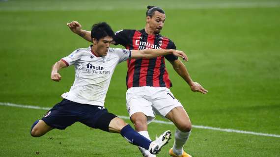 Il Milan è subito nel segno di Ibrahimovic: 1-0 sul Bologna al 45', a segno Zlatan