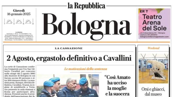 La Repubblica di Bologna celebra la squadra in apertura: "Fermato l'Inter a San Siro"