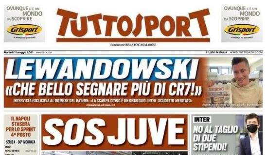 L'apertura di Tuttosport: "SOS Juve" e "Salerno, festA!"