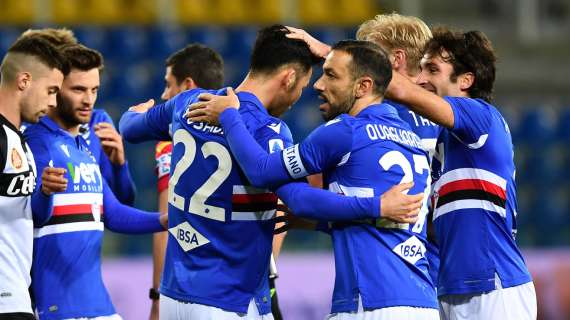 La Samp sfrutta episodi e panchinari eccellenti. Ranieri pensa a salvarsi ma fissa quota 52
