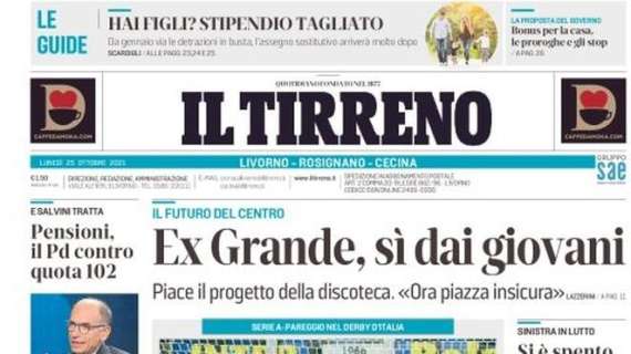 Il Tirreno in apertura: "Inter-Juve la vince il Milan"