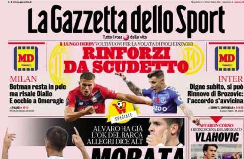 L'apertura de La Gazzetta dello Sport sulla Juventus: "Morata, 9 giorni e adios"