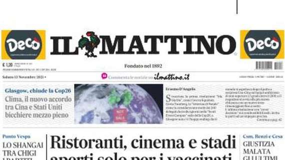Il Mattino: "Addio Bisteccone" e "Italia, Di Lorenzo fa sognare ma Jorginho spreca tutto"