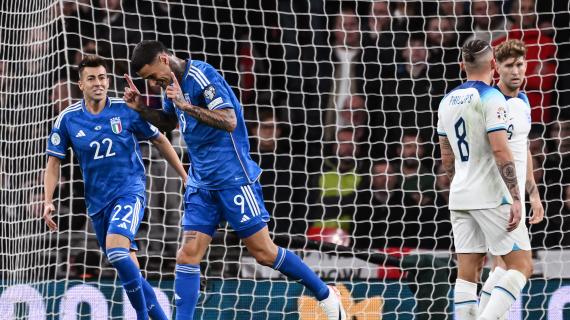 FOTO - Inghilterra-Italia 1-1 al 45': le immagini delle esultanze di Scamacca e Kane