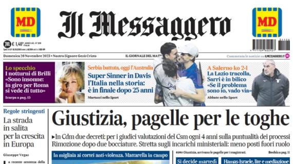 "Se il problema sono io, vado via", Il Messaggero: "La Lazio tracolla, Sarri è in bilico"