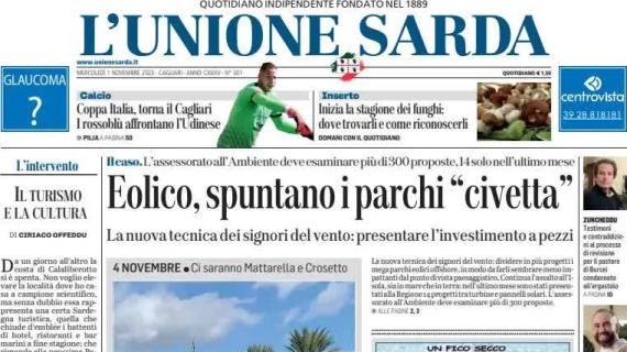 L'Unione Sarda apre sulla Coppa Italia: "Sfida ad Udine per il Cagliari di Ranieri"